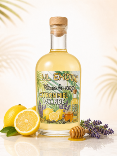 Rhum arrangé citron miel lavande